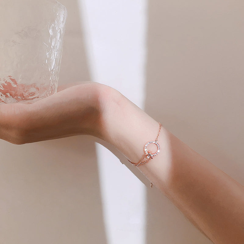 Double Circle Chain Bracelet